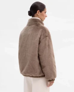 Prendas De Abrigo|Plumíferos|SIMORRA Plumífero efecto pelo reversible Marrón