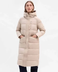 Prendas De Abrigo|Plumíferos|SIMORRA Plumífero largo capucha Beige