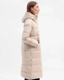 Prendas De Abrigo|Plumíferos|SIMORRA Plumífero largo capucha Beige
