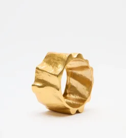 Bisutería|Fiesta|SIMORRA Pulsera ancha textura Oro