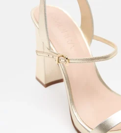Zapatos|Fiesta|SIMORRA Sandalia de tacón ancho Oro
