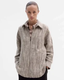 Prendas De Abrigo|Chaquetas|SIMORRA Sobrecamisa tweed cremallera Beige