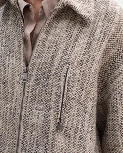 Prendas De Abrigo|Chaquetas|SIMORRA Sobrecamisa tweed cremallera Beige