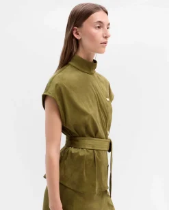 Camisetas Y Tops|SIMORRA Top antelina cuello tira Verde