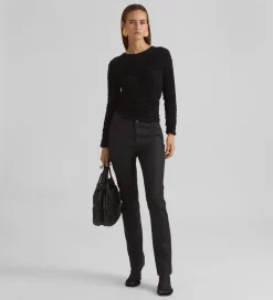 Camisetas Y Tops|SIMORRA Top fruncido tul Negro