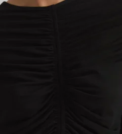 Camisetas Y Tops|SIMORRA Top fruncido tul Negro