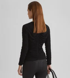Camisetas Y Tops|SIMORRA Top fruncido tul Negro