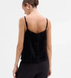 Fiesta|Camisetas Y Tops|SIMORRA Top lencero devoré Negro