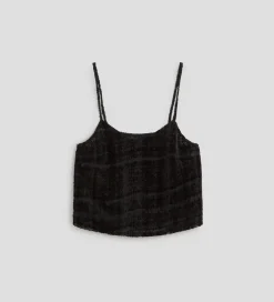 Fiesta|Camisetas Y Tops|SIMORRA Top lencero devoré Negro
