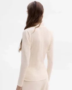 Camisetas Y Tops|SIMORRA Top textura drapeado Blanco