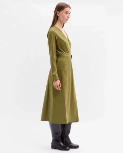 Vestidos|SIMORRA Vestido antelina cinturón Verde