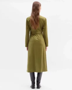 Vestidos|SIMORRA Vestido antelina cinturón Verde