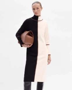 Prendas De Punto|Vestidos|SIMORRA Vestido punto bicolor Beige-negro