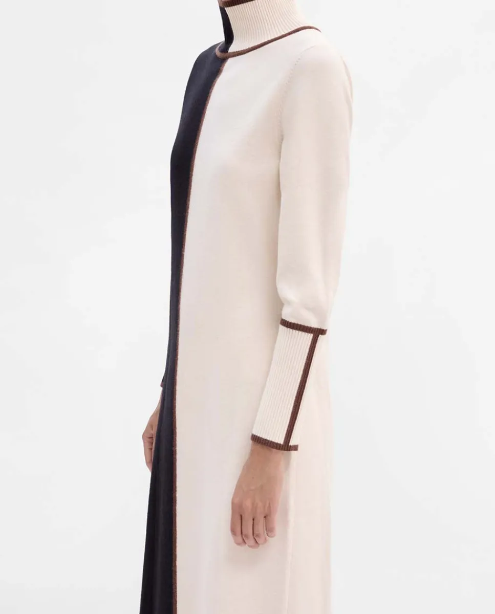 Prendas De Punto|Vestidos|SIMORRA Vestido punto bicolor Beige-negro