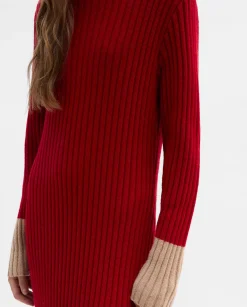 Prendas De Punto|Vestidos|SIMORRA Vestido punto canalé Rojo