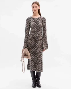 Prendas De Punto|Vestidos|SIMORRA Vestido punto estampado Negro