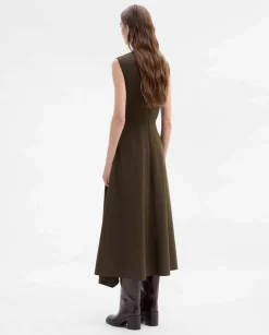 Vestidos|SIMORRA Vestido sisado asimétrico Verde