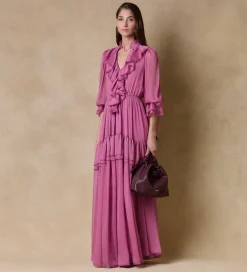 Fiesta|Vestidos|SIMORRA Vestido vaporoso volantes Rosa