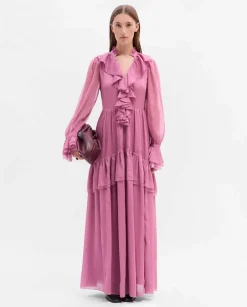 Fiesta|Vestidos|SIMORRA Vestido vaporoso volantes Rosa