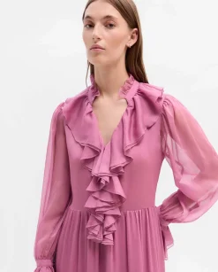Fiesta|Vestidos|SIMORRA Vestido vaporoso volantes Rosa