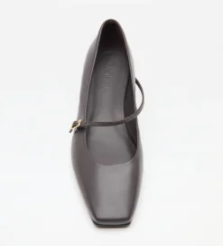 Zapatos|SIMORRA Zapato bailarina punta cuadrada Marrón